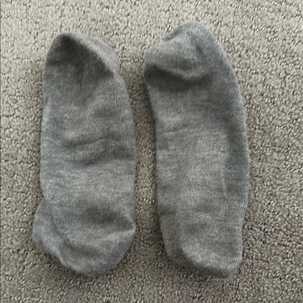 Grey well-worn gym socks